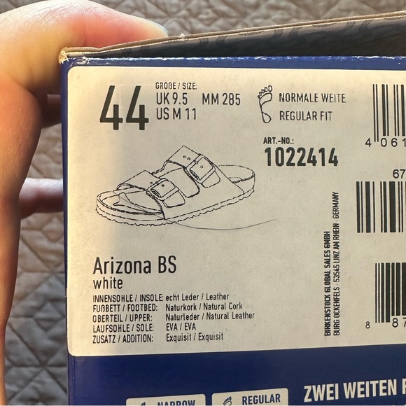 Unisex white leather, Birkenstock, Arizona - Picture 4 of 7